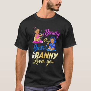 Schattige Beauty of Beat Granny Loves You Gender R T-shirt