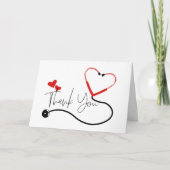 Schattige bedankje voor verpleegkundige of arts bedankkaart (Voorkant)