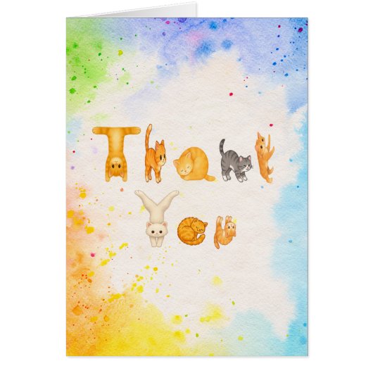 Schattige Bedankt Cats Design | Kat liefhebber Dan (Voorkant)