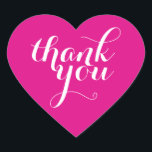 SCHATTIGE BEDANKT HART SEAL modern plain bright pi Sticker<br><div class="desc">Een schattige kleine DANK U sticker die kan worden gebruikt voor elke gelegenheid - bruiloft,  baby shower,  geboortekaartje,  afstuderen,  handgemaakte ambachtelijke artikelen of kleding voor kleine zakelijke verpakkingen enz... </div>