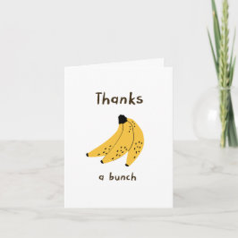 Schattige Bedankt kaart met een bos bananen