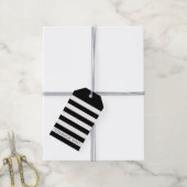 SCHATTIGE BEDANKT LABEL modern stripe eenvoudig zw Cadeaulabel (Met Touw)