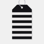 SCHATTIGE BEDANKT LABEL modern stripe eenvoudig zw Cadeaulabel (Achterkant)