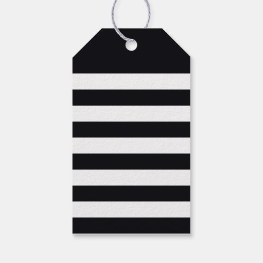 SCHATTIGE BEDANKT LABEL modern stripe eenvoudig zw Cadeaulabel (Achterkant)
