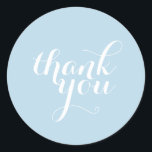 SCHATTIGE BEDANKT SEAL modern eenvoudig eenvoudig  Ronde Sticker<br><div class="desc">Een schattige kleine DANK U sticker die kan worden gebruikt voor elke gelegenheid - handgemaakte ambachtelijke items voor kleine bedrijven,  bruiloft,  baby shower,  geboorte aankondiging,  afstuderen etc... </div>