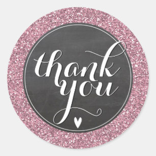 SCHATTIGE BEDANKT SEAL modern plain glitter baby r Ronde Sticker
