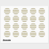 SCHATTIGE BEDANKT SEAL modern stripe glitter goud Ronde Sticker (Vel)