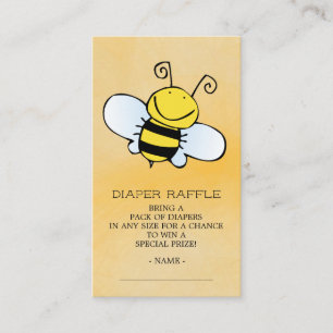 Schattige Bee Baby shower Luier Raffle Ticket Informatiekaartje