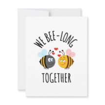 Schattige Bee Cartoon Love Pun Verloving