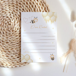 Schattige Bee Honey Eerste Bijendag Time Capsule K Kaart