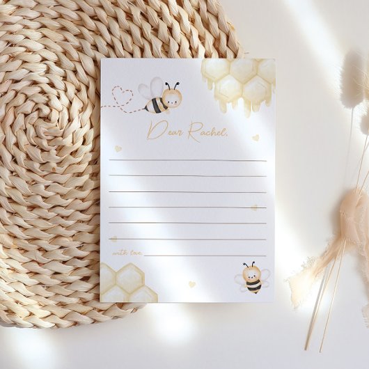 Schattige Bee Honey Eerste Bijendag Time Capsule K Kaart