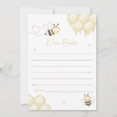 Schattige Bee Honey Eerste Bijendag Time Capsule K Kaart (Voorkant)