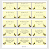 Schattige Bee Individueel Verzendadres Baby shower Sticker (Vel)