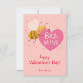 Schattige Bee Kinder Klaslokaal Valentijn Note Kaa Kaart (Voorkant)