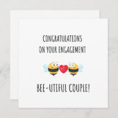Schattige Bee Love Pun Funny Verloving Kaart (Voorkant / Achterkant)