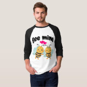 Schattige "Bee mine" ontwerp T-shirt (Voorkant volledig)