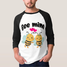 Schattige "Bee mine" ontwerp T-shirt