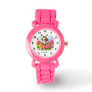 Schattige Bee Naam toevoegen Meisjes Horloge