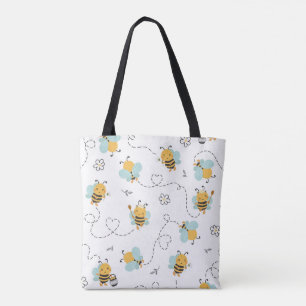 Schattige Bee Pattern Canvas tas - Speelse Honingb