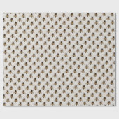 Schattige Bee Pattern Wrapping Papier (Vlak)