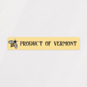 Schattige Bee STATE of COUNTRY Honey Deksel Veilig Labels (Design 1)