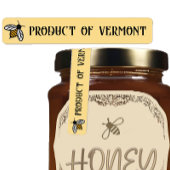 Schattige Bee STATE of COUNTRY Honey Deksel Veilig Labels