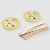 Schattige Bee & Sweet Honey Baby shower Genderonth Handwaaier (Niet-gemonteerd)