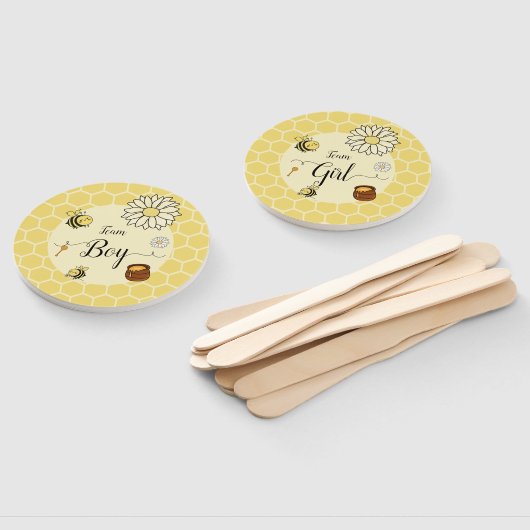 Schattige Bee & Sweet Honey Baby shower Genderonth Handwaaier (Niet-gemonteerd)