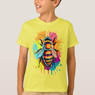 Schattige Bee T-shirt - geel honing bijen T-shirt