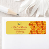 Schattige Bee Theme Baby shower retouradres Etiket (Insitu)
