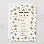 Schattige Bee & Wildflower Mama om Baby shower te Kaart (Voorkant)