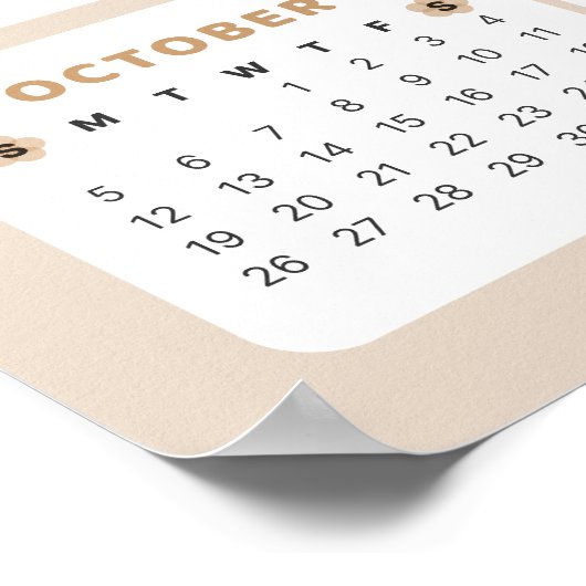 Schattige Beer 2025 Kalender Poster (Hoek)