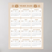 Schattige Beer 2025 Kalender Poster (Voorkant)