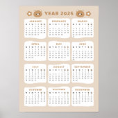 Schattige Beer 2025 Kalender Poster (Voorkant)