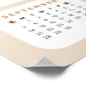 Schattige Beer 2025 Kalender Poster (Hoek)