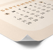 Schattige Beer 2025 Kalender Poster (Hoek)