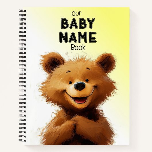 Schattige Beer Baby Naam Boek (Voorkant)