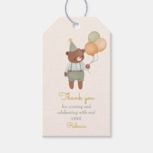 Schattige beer Baby shower Dank cadeau Cadeaulabel