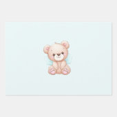 Schattige Beer Baby shower Gepersonaliseerd inpakp Inpakpapier Vel (Voorkant 2)