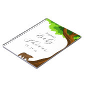 Schattige Beer Baby shower Geschenklijst Notitiebo Notitieboek (Linkerzijde)