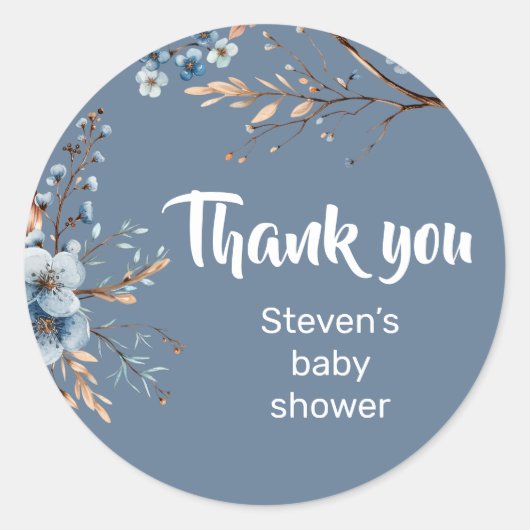 Schattige beer baby shower sticker (Voorkant)