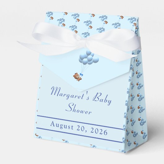 Schattige Beer & Balloons Jongen Bedankdoosjes