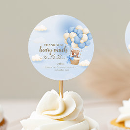 Schattige Beer bericht Baby shower Bedankjes Labels