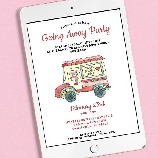 Schattige Beer Bewegende Vrachtwagen die weg Parti Kaart