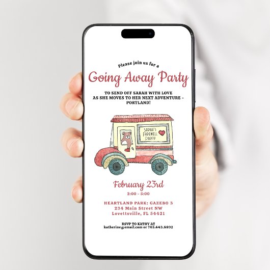 Schattige Beer Bewegende Vrachtwagen die weg Parti Kaart