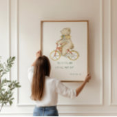 Schattige Beer Bijbelvers Muurkunst Print