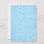 Schattige Beer Blauw Bloemen Greenery Boy Baby sho Kaart (Achterkant)