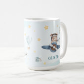 Schattige Beer Blue  Plane Koffiemok (Voorkant rechts)