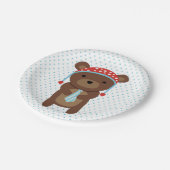 Schattige beer bosdieren partij bord (Gekanteld)