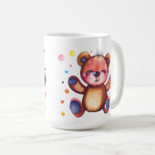 Schattige Beer Coole Teddy positief Koffiemok (Voorkant rechts)